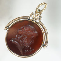 Victorian Doctor & Soldiers Intaglio Fob