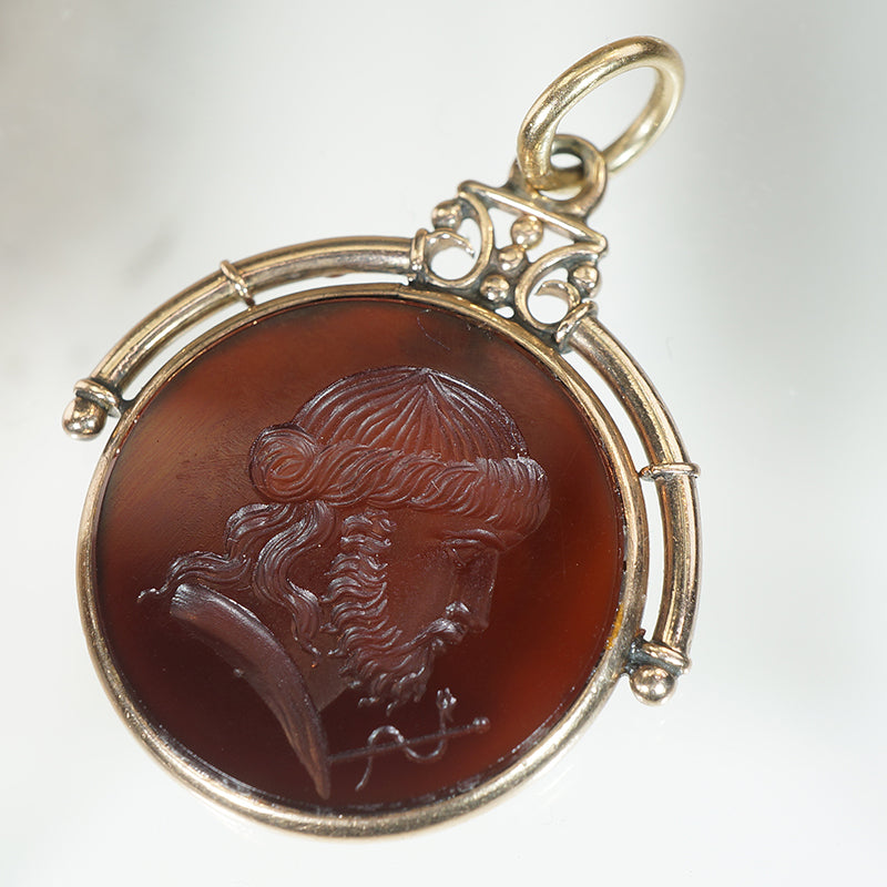 Victorian Doctor & Soldiers Intaglio Fob