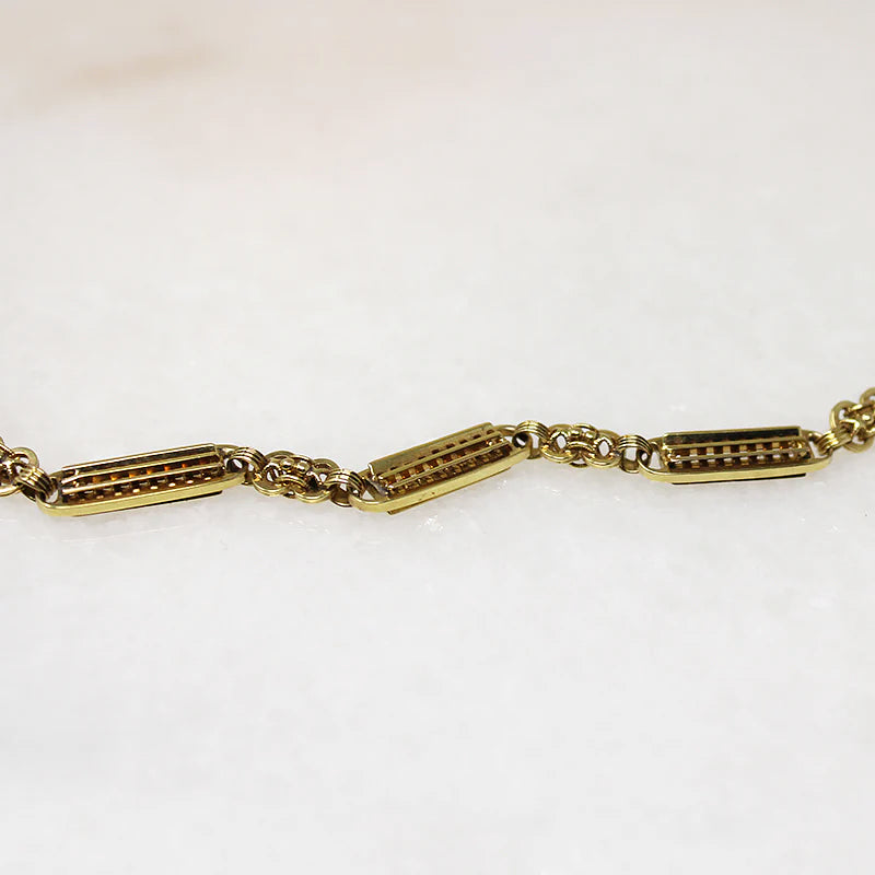 Exceptional English 15ct Gold Fancy Chain by Ancient Influences