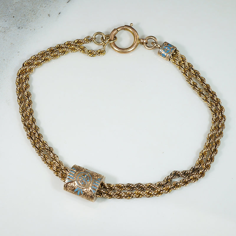 Victorian Double Rope Chain Slide Bracelet by Ancient Influences