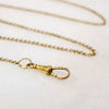 18k Gold Engraved French Hook on Rolo Chain by Ancient Influences