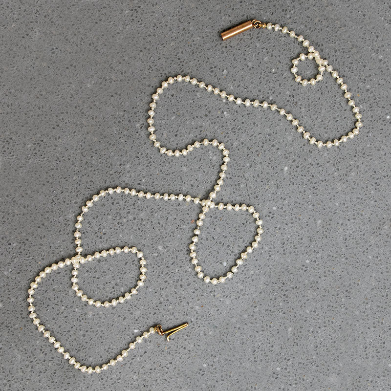 Delicate Natural River Pearls with Gold Clasp by Ancient Influences