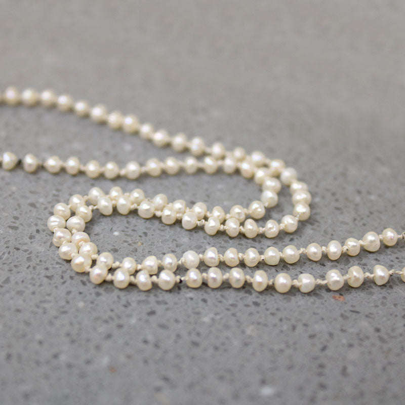 Delicate Natural River Pearls with Gold Clasp by Ancient Influences