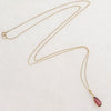 Rosé 1.75ct Tourmaline Pendant on Gold Chain by Ancient Influences