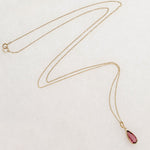 Rosé 1.75ct Tourmaline Pendant on Gold Chain by Ancient Influences