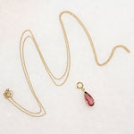 Rosé 1.75ct Tourmaline Pendant on Gold Chain by Ancient Influences
