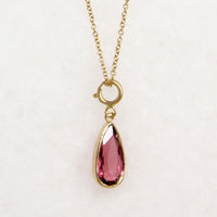 Rosé 1.75ct Tourmaline Pendant on Gold Chain by Ancient Influences