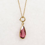 Rosé 1.75ct Tourmaline Pendant on Gold Chain by Ancient Influences