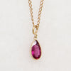 Hot Pink 1.75ct Tourmaline Pendant on Curb Chain by Ancient Influences