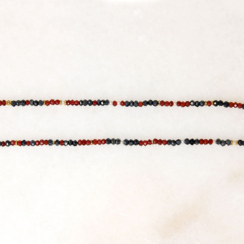 Love & Passion Garnet & Black Zircon Necklace by Ancient Influences