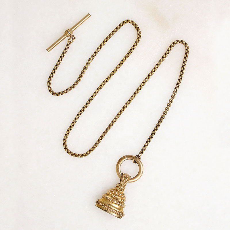 Lariat Necklace with T-Bar & Fob by Ancient Influences