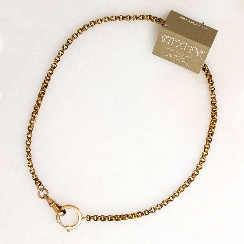 Handsome Victorian Chain with Hook & Bolt by Ancient Influences