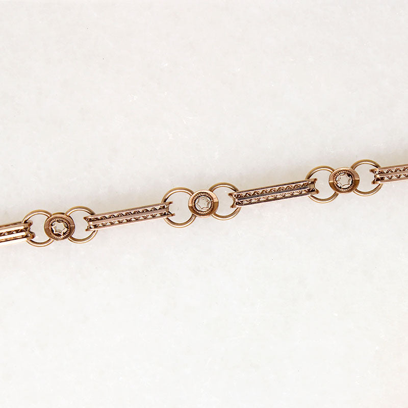 Victorian Stars & Bars with Rolo Chain Necklace by Ancient Influences
