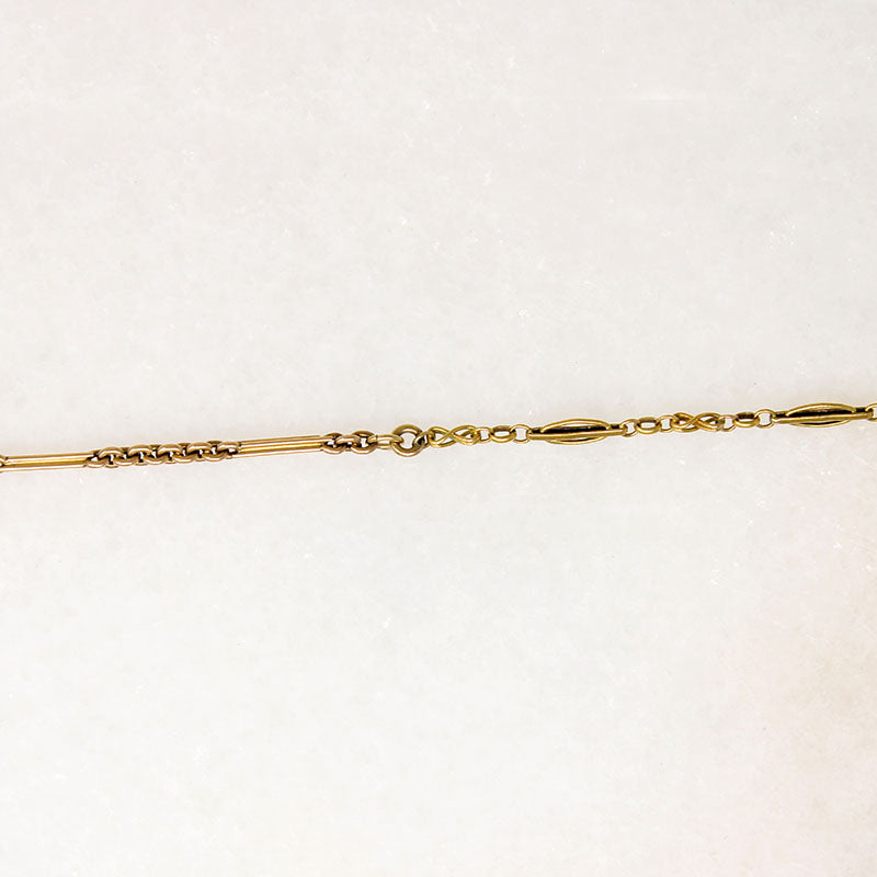 Edwardian Gold Oval & Bar Link Married Chain by Ancient Influences