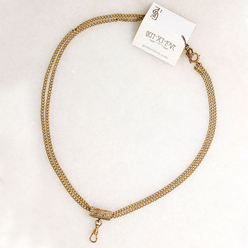 Double Curb Chain with Charm Holder Slide by Ancient Influences
