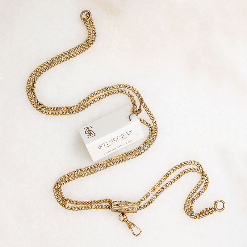 Double Curb Chain with Charm Holder Slide by Ancient Influences
