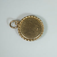 Reverse Painted Crystal Chrysanthemum Charm