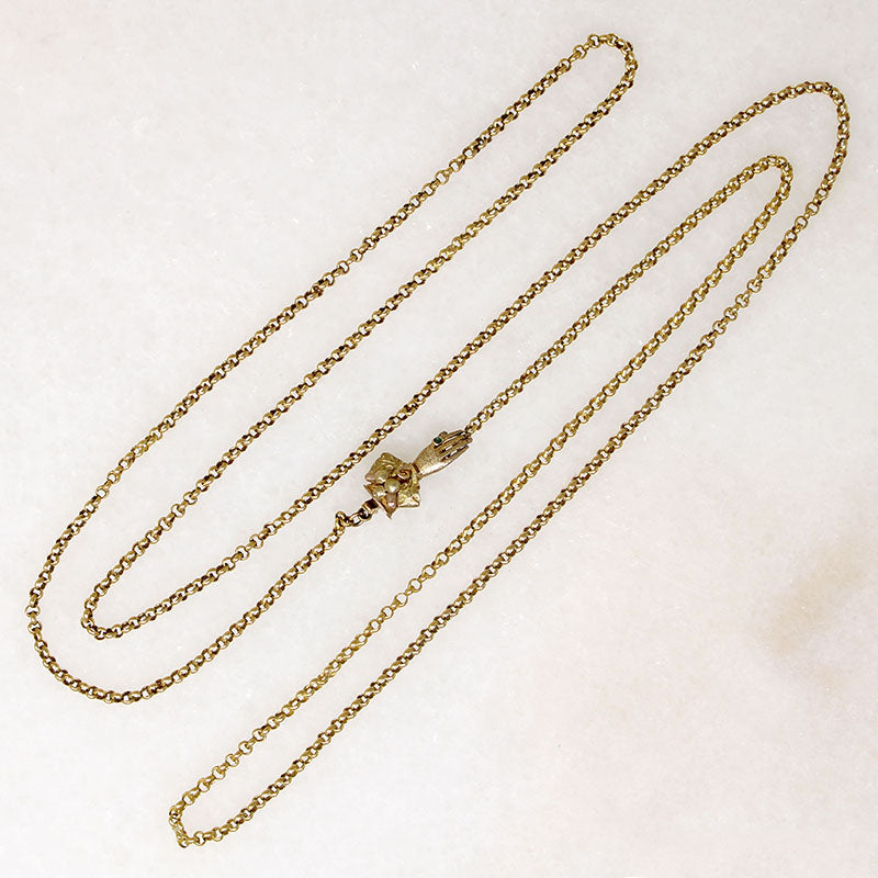 Georgian 18k Gold Chain with Hand Clasp by Ancient Influences