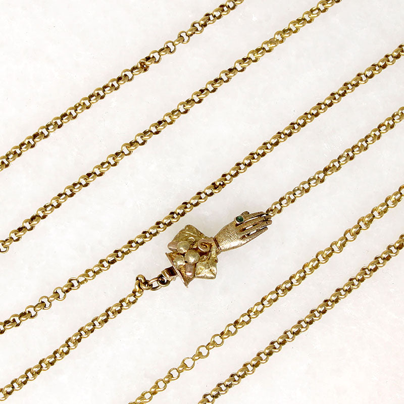 Georgian 18k Gold Chain with Hand Clasp by Ancient Influences