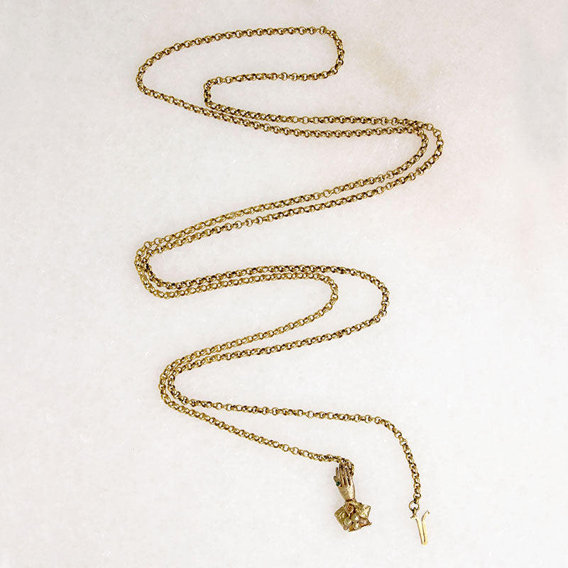 Georgian 18k Gold Chain with Hand Clasp by Ancient Influences