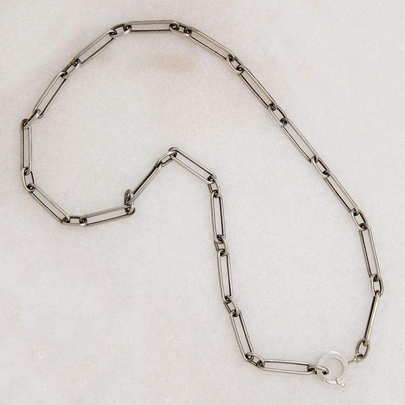 Sterling Trombone Chain with Cool Bolt Ring by Ancient Influences