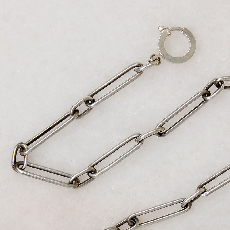 Sterling Trombone Chain with Cool Bolt Ring by Ancient Influences