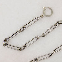Sterling Trombone Chain with Cool Bolt Ring by Ancient Influences