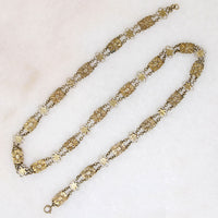 Victorian Silver Gilt Floral Link Chain by Ancient Influences