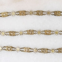 Victorian Silver Gilt Floral Link Chain by Ancient Influences