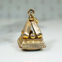 English 9k Gold Greek Revival Fob