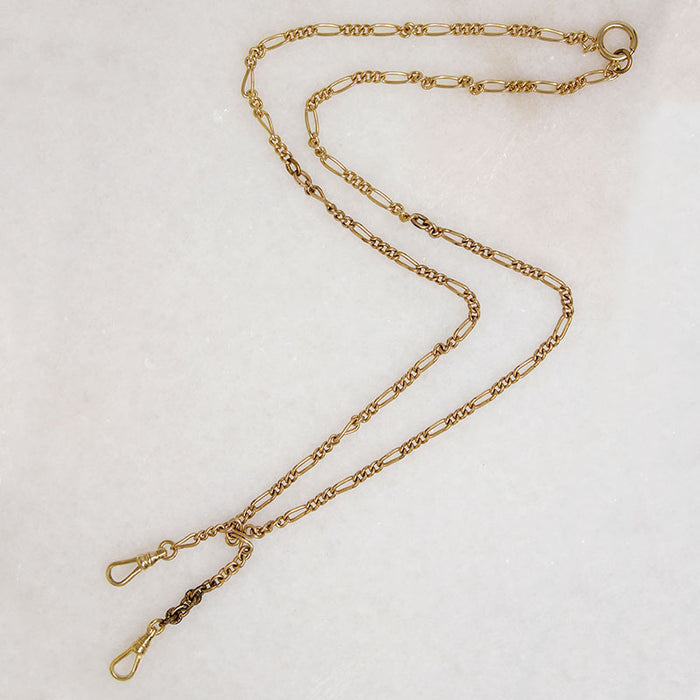 Figaro Chain with Double Hook Drops by Ancient Influences