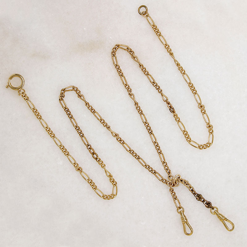 Figaro Chain with Double Hook Drops by Ancient Influences