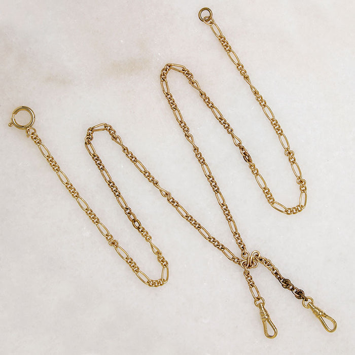 Figaro Chain with Double Hook Drops by Ancient Influences
