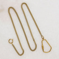 Curb Chain with Carabiner Charm Holder by Ancient Influences