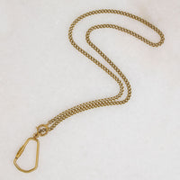 Curb Chain with Carabiner Charm Holder by Ancient Influences