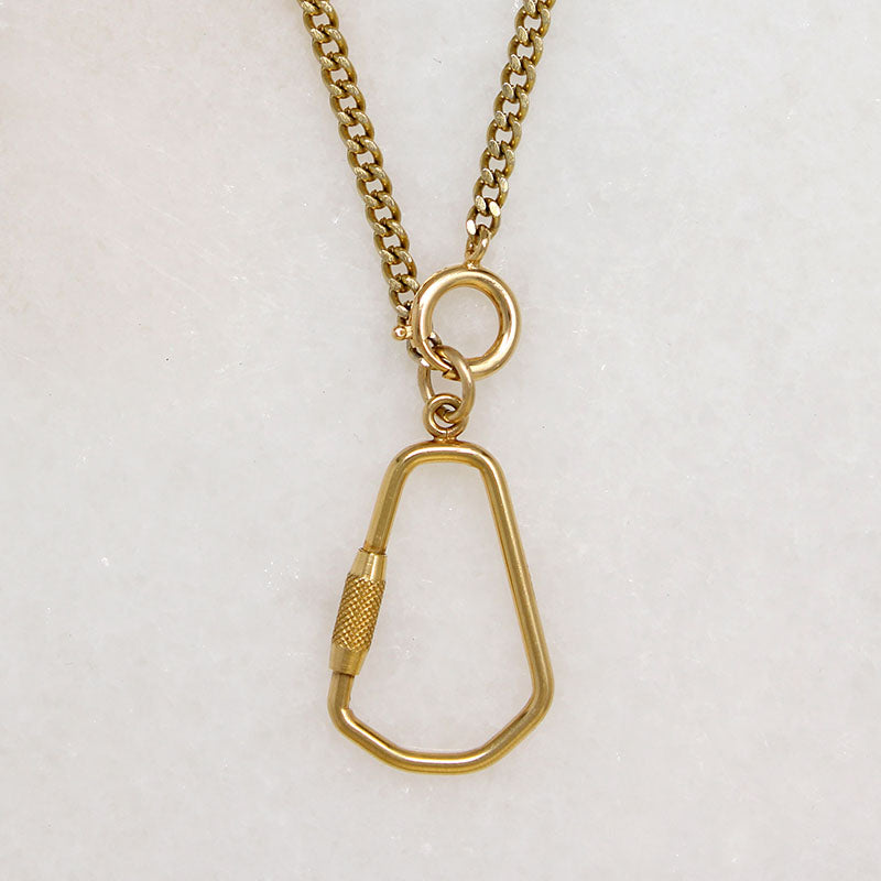 Curb Chain with Carabiner Charm Holder by Ancient Influences