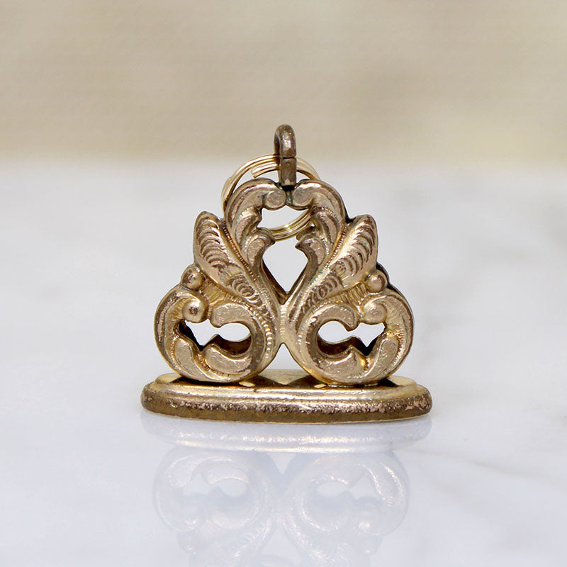 Acanthus Leaf Motif Victorian Revival Fob