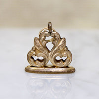 Acanthus Leaf Motif Victorian Revival Fob