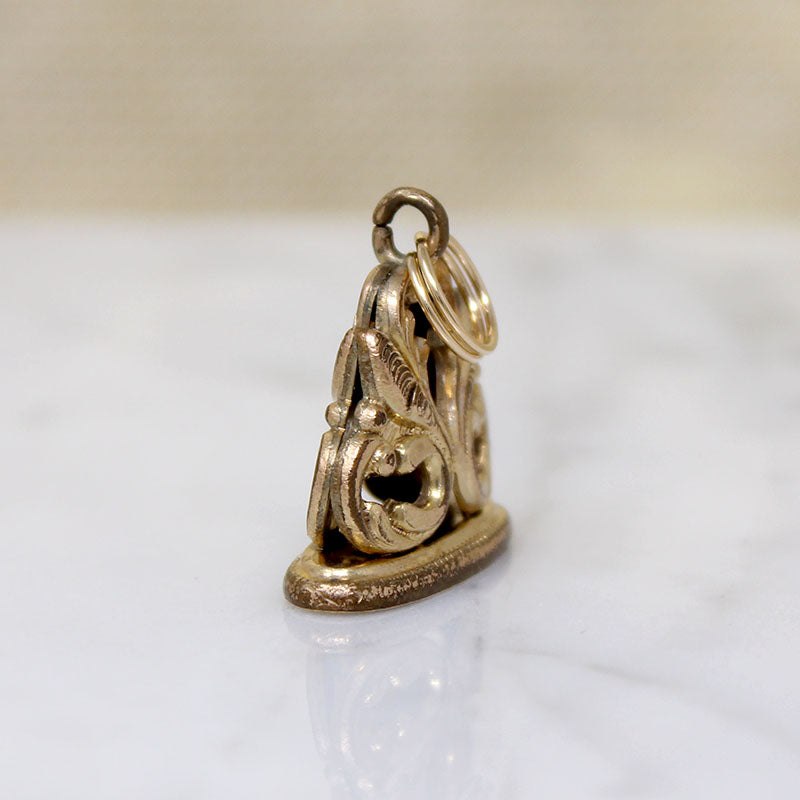 Acanthus Leaf Motif Victorian Revival Fob