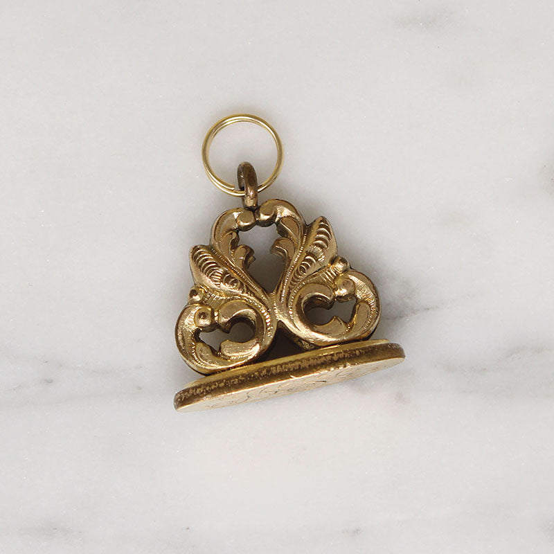 Acanthus Leaf Motif Victorian Revival Fob