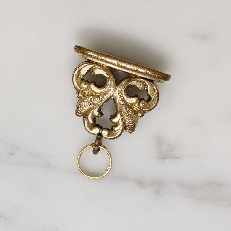 Acanthus Leaf Motif Victorian Revival Fob
