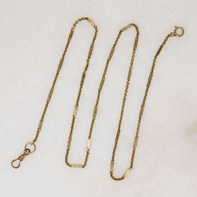 Edwardian Chain with Double Clasps by Ancient Influences