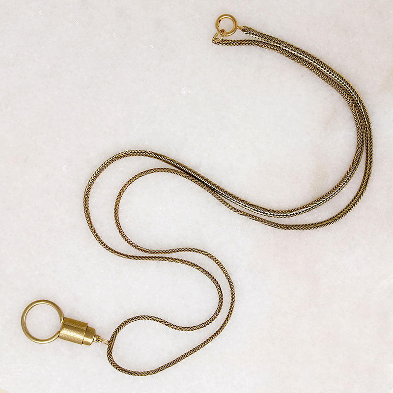 Handsome Charm Holder on Serpentine Chain by Ancient Influences