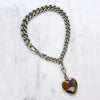 Sterling Bracelet with Agate Heart Locket by Ancient Influences