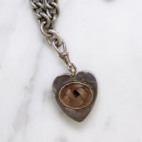 Sterling Bracelet with Agate Heart Locket by Ancient Influences