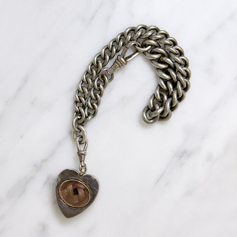 Sterling Bracelet with Agate Heart Locket by Ancient Influences