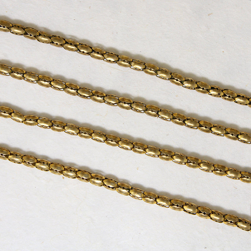 Extra Long Mid Century Tube Link Chain 