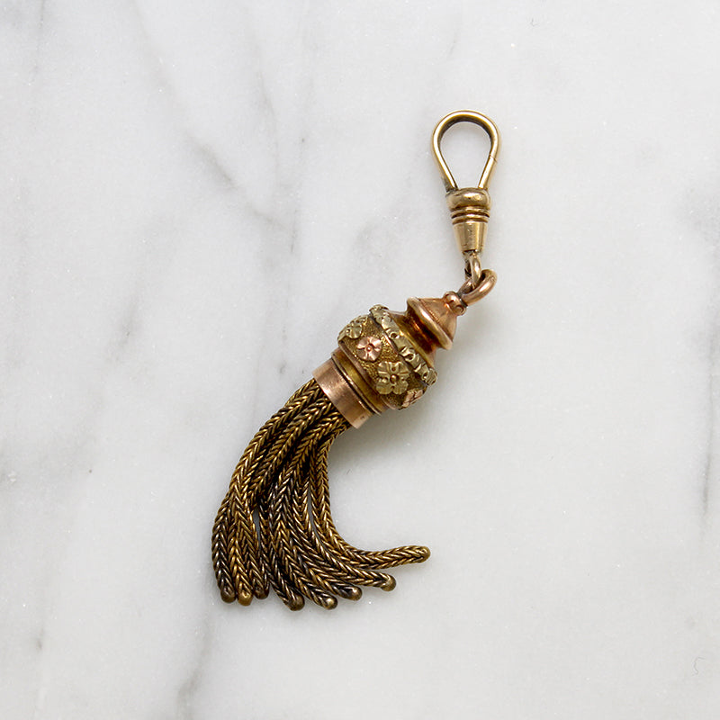 Victorian Gold Tassel with Floral Detail by Ancient Influences