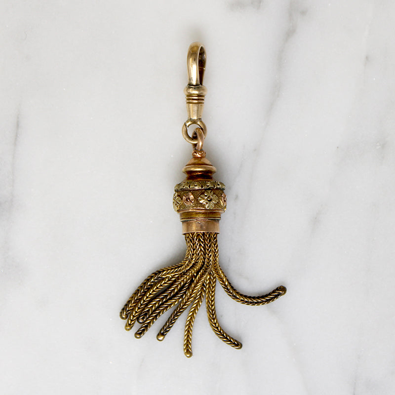 Victorian Gold Tassel with Floral Detail by Ancient Influences