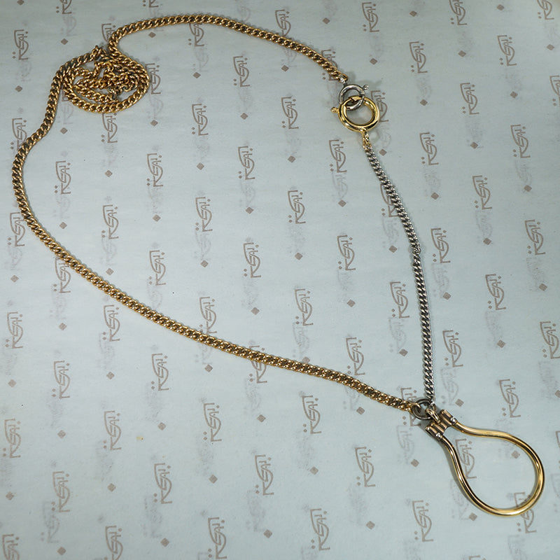 Silver and Gold Vintage Charm Holder Chain